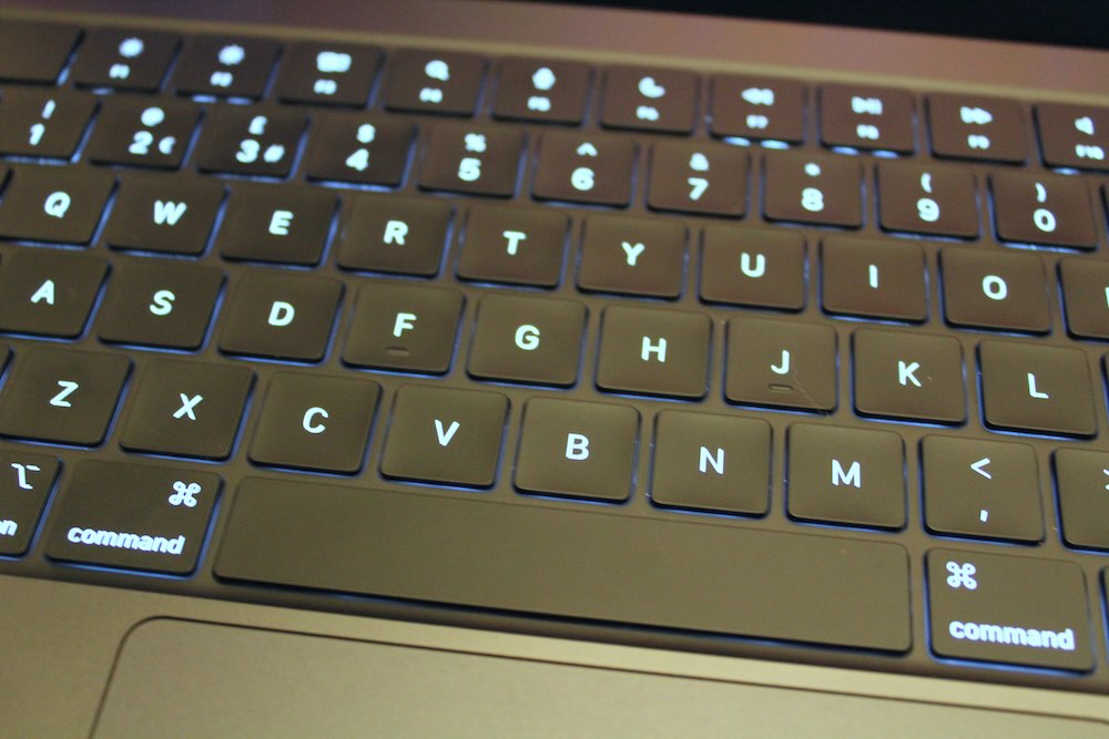 The keyboard is beautiful as always on a MacBook Pro